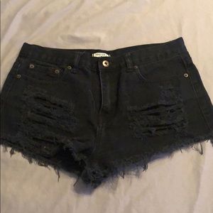 F21 Black High Waisted Shorts